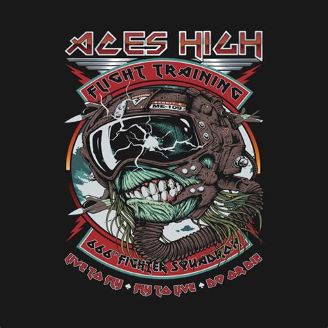 "ACES HIGH" - Metal - T-Shirt | TeePublic