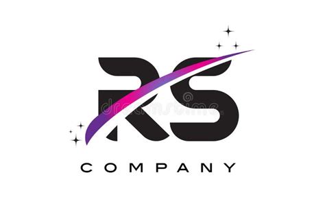 RS R S Black Letter Logo Design with Purple Magenta Swoosh Stock Vector - Illustration of letter ...