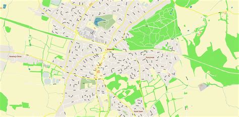 Basildon UK PDF Vector Map: City Plan High Detailed Street Map editable ...