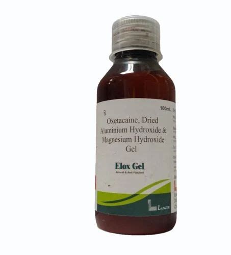 Elox Gel Oxetacaine Dried Aluminium Hydroxide Magnesium Hydroxide Gel, Pack Size: 100 ml at Rs ...