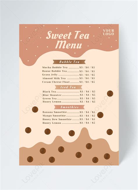 Pearl milk tea shop menu design template image_picture free download 465492653_lovepik.com