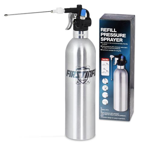 【FIRSTINFO】 Aerosol Refillable Spray Can, Aluminum Pneumatic Manual Compressed Air Fluid ...