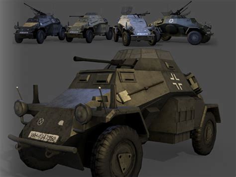 WW2 German Armoured Car | 3D 汽车 | Unity Asset Store