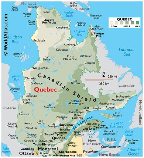 Major Geographic Features Of Quebec