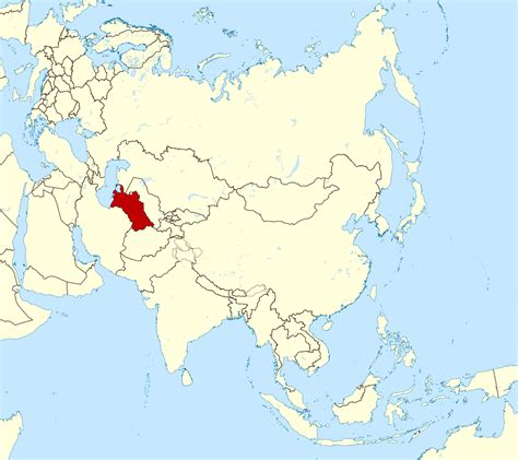 Large location map of Turkmenistan in Asia | Turkmenistan | Asia | Mapsland | Maps of the World