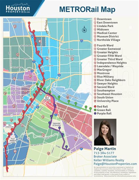 2019 Update: Houston Metro Rail Map - Neighborhoods Near Metrorail Inside Downtown Houston Map ...