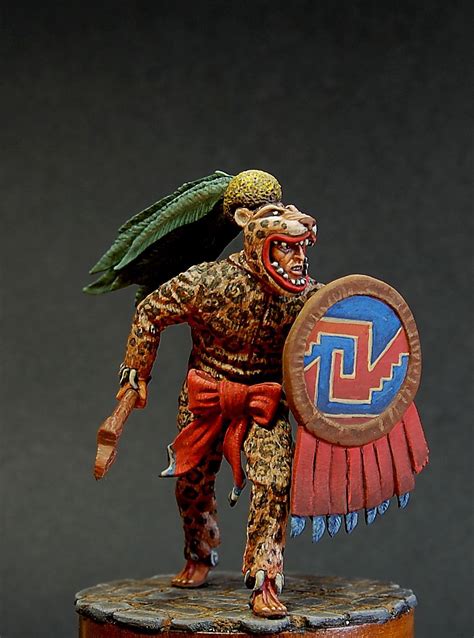 Aztec warrior, 54 mm. Painted by A. Lebedev Aztec Warrior Tattoo, Aztec ...