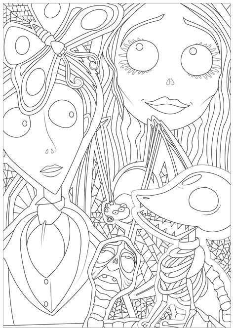 Corpse bride - Halloween Adult Coloring Pages