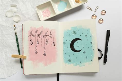 Start an art journal page with these simple ideas for beginners. Art ...