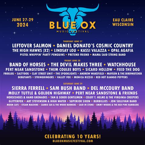 Blue Ox Music Festival 2024 Lineup | Grooveist