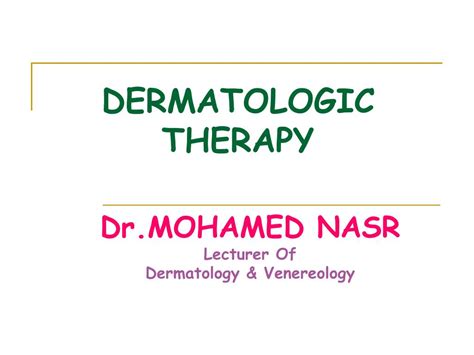 PPT - DERMATOLOGIC THERAPY PowerPoint Presentation, free download - ID ...