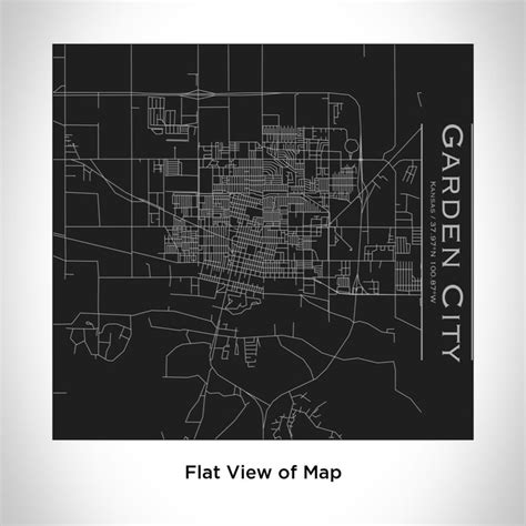 Garden City - Kansas Engraved Map Tumbler in Matte Black — JACE Maps