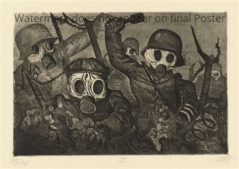 Art Poster Shock troops Otto Dix WWI WW1 realism gas mask | Etsy