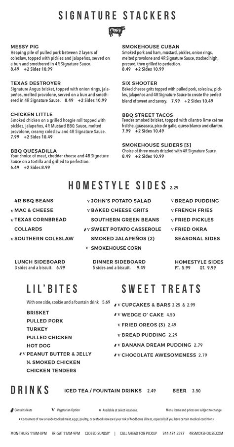 4 Rivers Smokehouse Menu, Menu for 4 Rivers Smokehouse, Winter Park, Orlando - Urbanspoon/Zomato