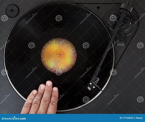 DJ scratching stock image. Image of disks, club, backdrop - 17752053