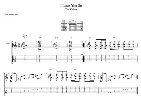 I Love You So Tab & Chords - The Walters | PaidTabs.com