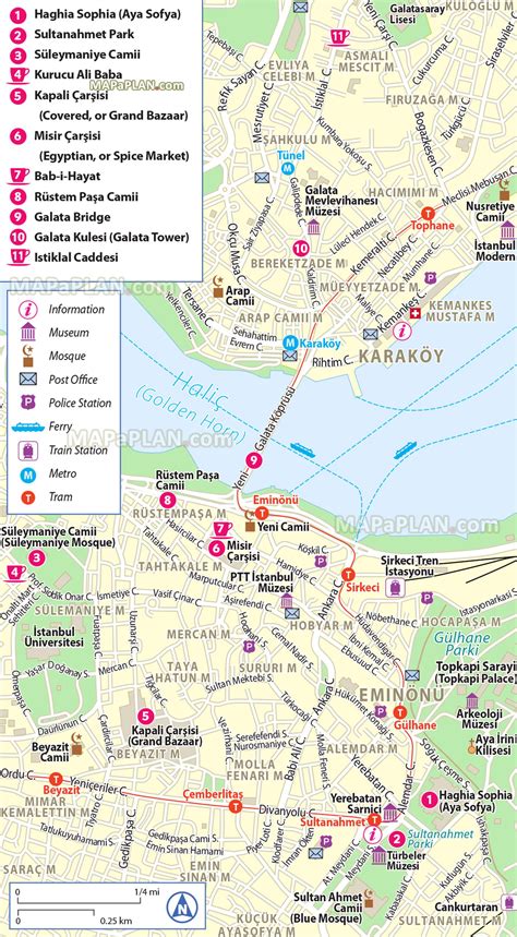 a map showing the location of many different tourist attractions in ...