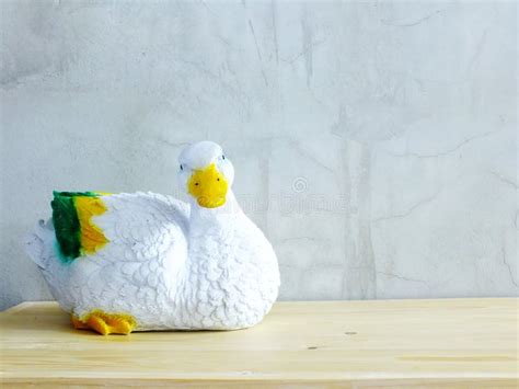 Ceramic Duck Interior Decor Ceramic Statue with with Space Stock Photo ...