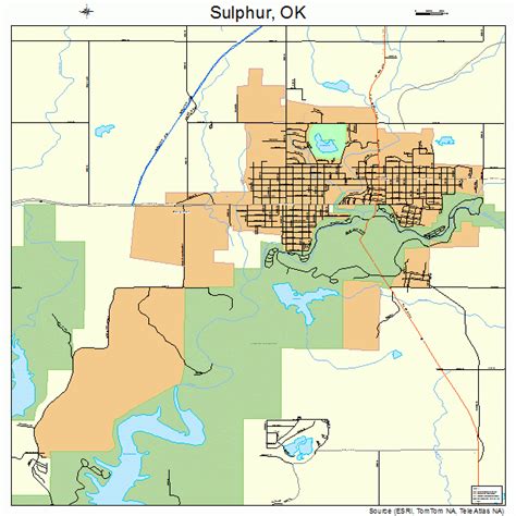 Sulphur Oklahoma Street Map 4071350