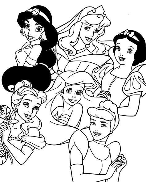 Gratuitos dibujos para colorear – princesas, descargar e imprimir