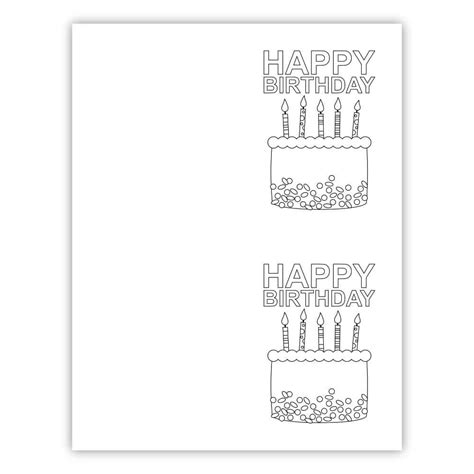 Pop Up Birthday Card Template Printable