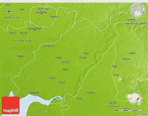 Physical 3D Map of Kheda