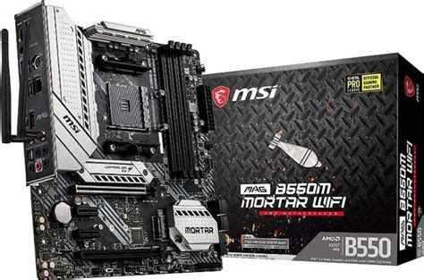 MSI, MAG, B550M Mortar, WiFi, Gaming, Motherboard, AMD, AM4, DDR4, PCIe ...