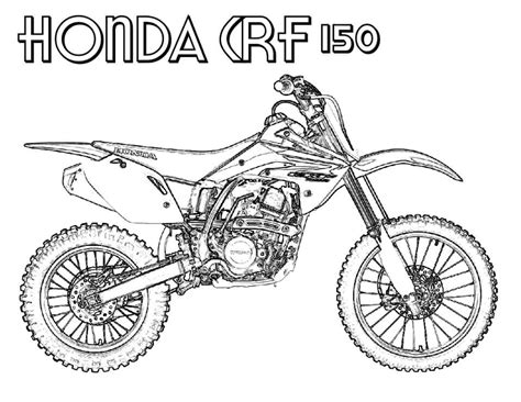 Honda CRF 450X Dirt Bike Coloring Page - Free Printable Coloring Pages for Kids