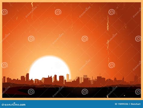 Summer Heat Landscape stock illustration. Illustration of sunrise ...