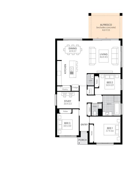 Crystal 14 - 3 Bedroom Single Storey House Plan | Wilson Homes