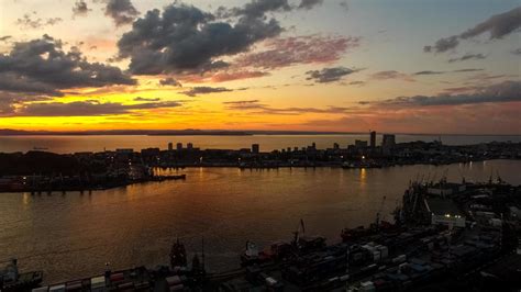 Aerial view of the cityscape at sunset 2548343 Stock Photo at Vecteezy