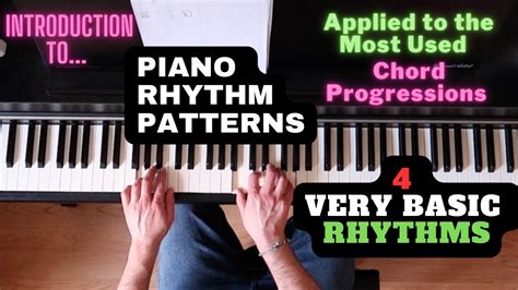 The Most Basic Piano Rhythm Patterns for Beginners - 4 Chords Progression I V VI IV - YouTube