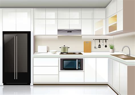 Modern kitchen interior background template 2046997 Vector Art at Vecteezy