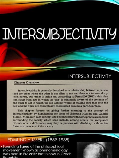 Intersubjectivity | PDF | Edmund Husserl | Phenomenology (Philosophy)