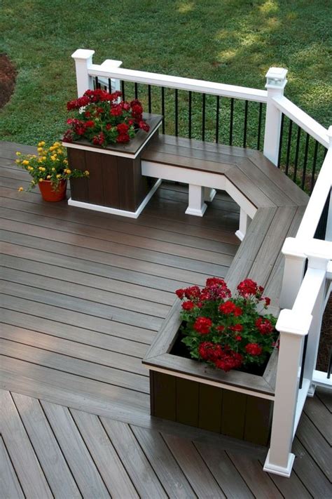 50 deck railing ideas for your home (42) | Backyard patio designs, Decks, porches, Backyard