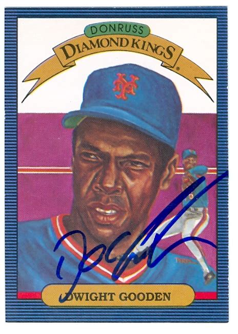 Dwight Gooden autographed baseball card (New York Mets) 1985 Donruss ...