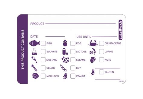 Printable Allergen Labels