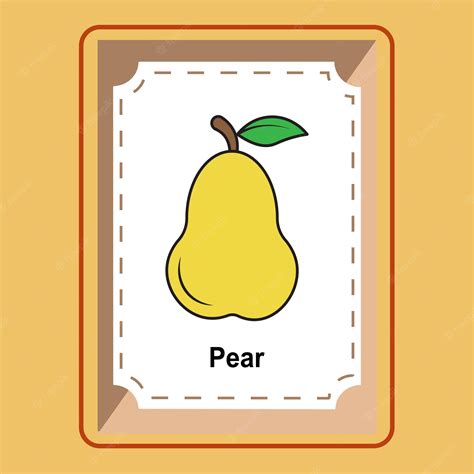 Premium Vector | Flashcard pear