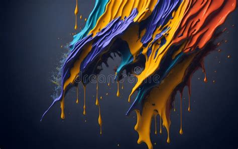 Splatter Paint Rainbow Art stock illustration. Illustration of modern ...