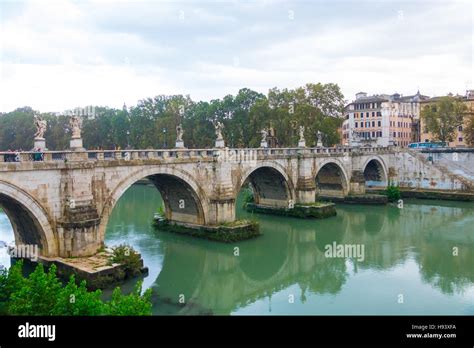 Ancient Bridges over River Tiber in Rome Stock Photo - Alamy