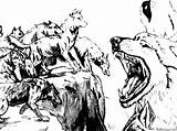 Wolves Pack Coloring Pages sketch template
