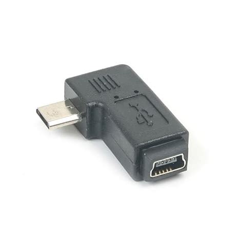 Right Angle Mini USB Male to Micro USB Female Adapter: Amazon.co.uk ...