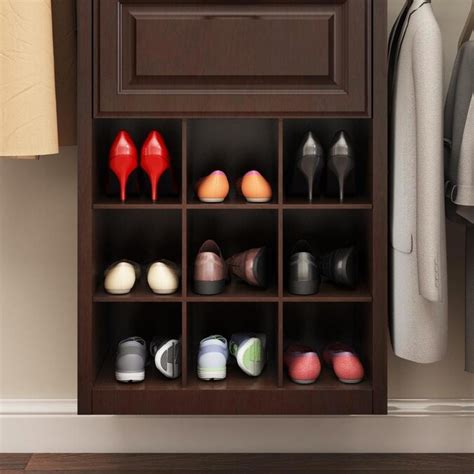 allen + roth 21.7-in x 20.8-in x 14.88-in Java Shoe Storage in the Wood ...