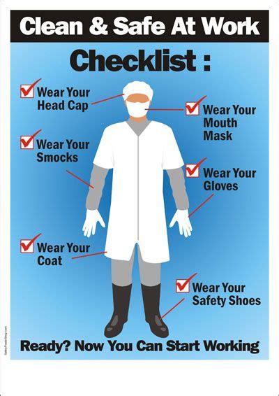 Clean And Safe At Work (Food Processing) | Safety Poster Shop | Safety ...