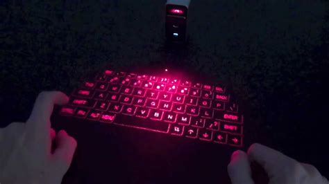 The Virtual Keyboard - Laser Projector Keyboard Review | Portable Projecting Keyboard Demo - YouTube