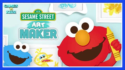 Sesame Street Art Maker: Elmo & Cookie Monster - Coloring/Painting App ...