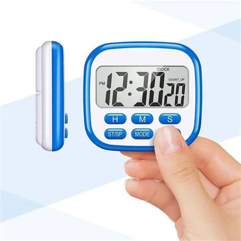 portable Loud Sound Timer Tools Stopwatch Clock Alarm Timing Count Down Home Kitchen use LCD ...