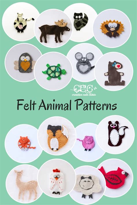 7 Felt Animal Templates Images - Felt Animal Patterns, Felt Animal ...