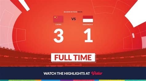 Hasil Akhir Final Bulutangkis Asian Games 2018, Gagal Emas, Indonesia vs China 1-3 ...