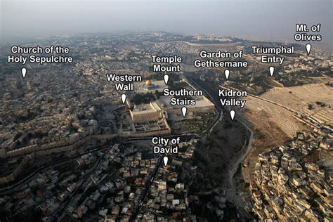 Jerusalem Holy Sites Overview from the Mount of Olives